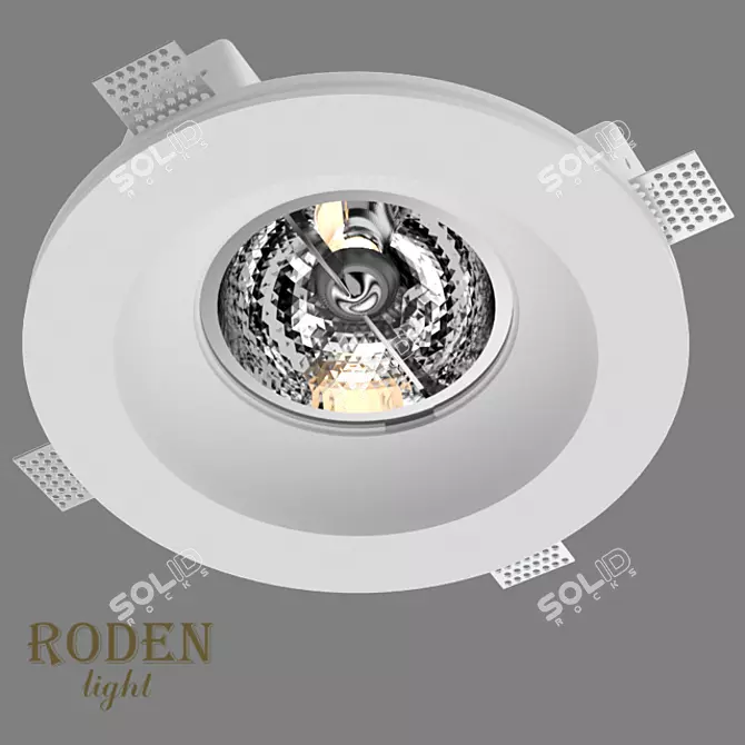 Gypsum Cut-In Lamp: RODEN-light RD-256 AR-111 3D model image 1