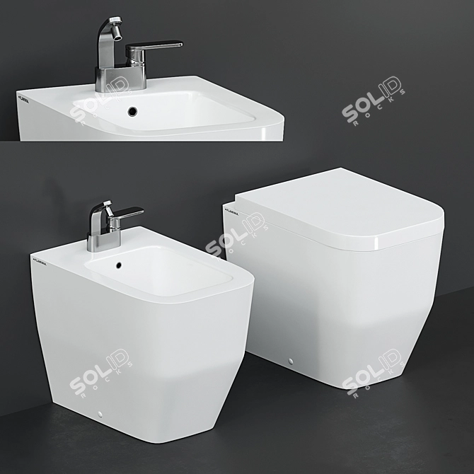 Flaminia Terra: Stylish WC & Bidet 3D model image 1