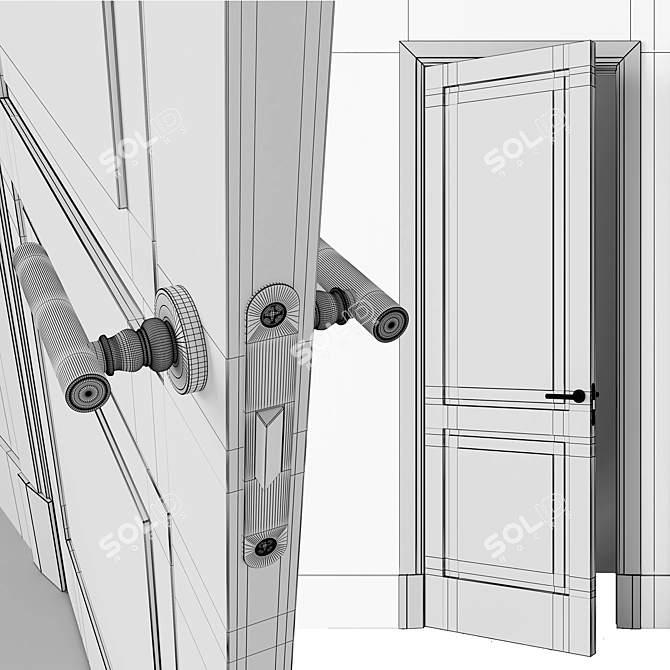 Avenue Interior Doors with Olivari Dolce Vita Handle 3D model image 3