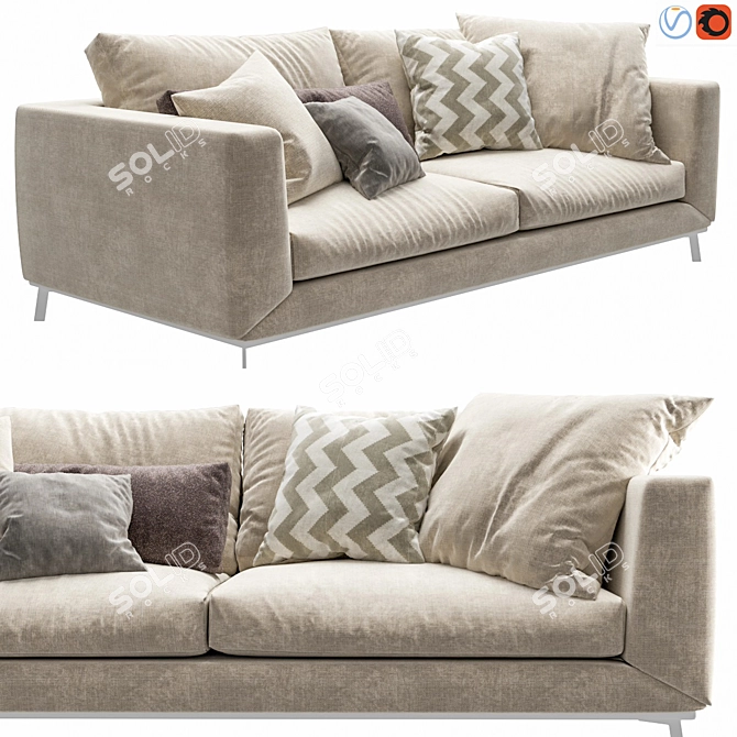 Boconcept Fargo Modern Sofa 3D model image 1