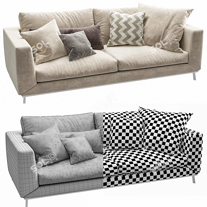 Boconcept Fargo Modern Sofa 3D model image 3