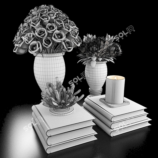 Floral Design Set 3D model image 3