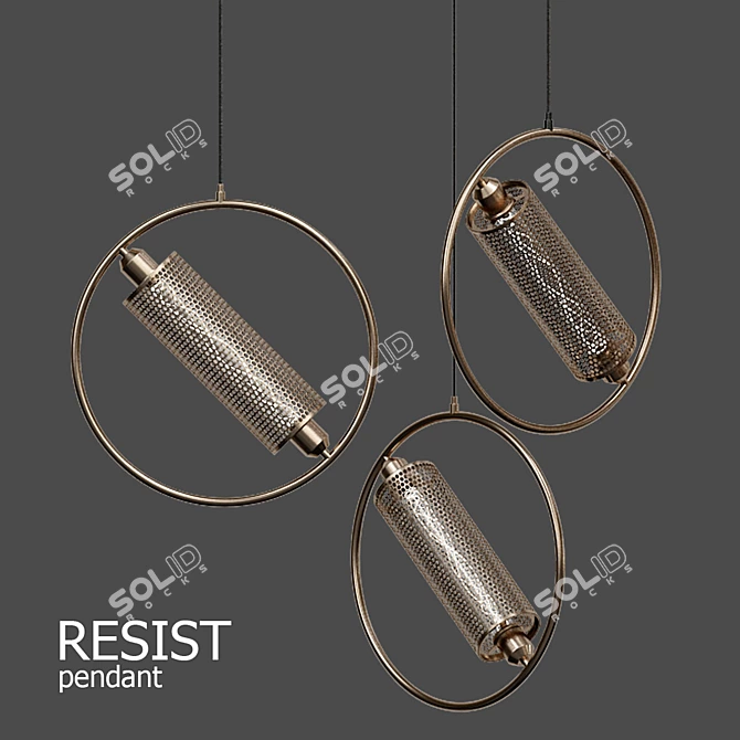 Resist Pendant Lamp: Contemporary Lighting Solution 3D model image 1