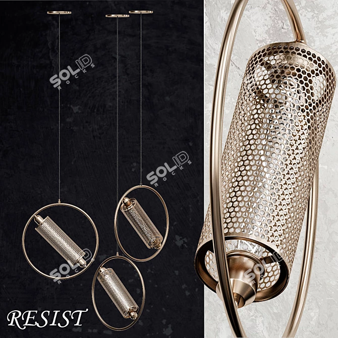 Resist Pendant Lamp: Contemporary Lighting Solution 3D model image 2