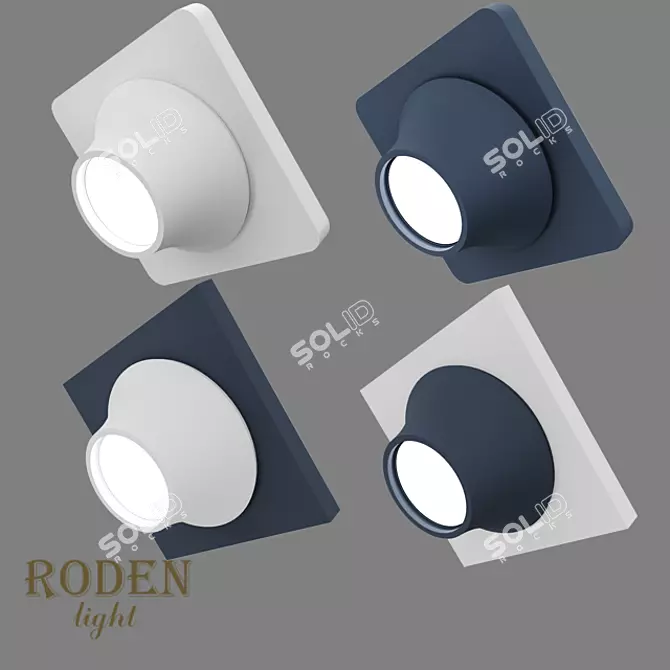 Modular Plaster Lamp with Built-in Frame - RODEN-light RD-400 3D model image 2