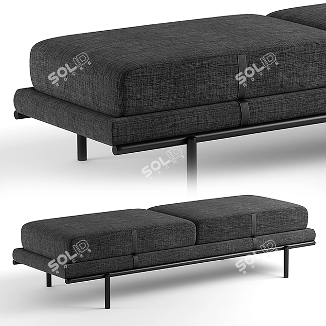 Flou Bench Bond - Stylish and Sturdy Seating Solution 3D model image 1