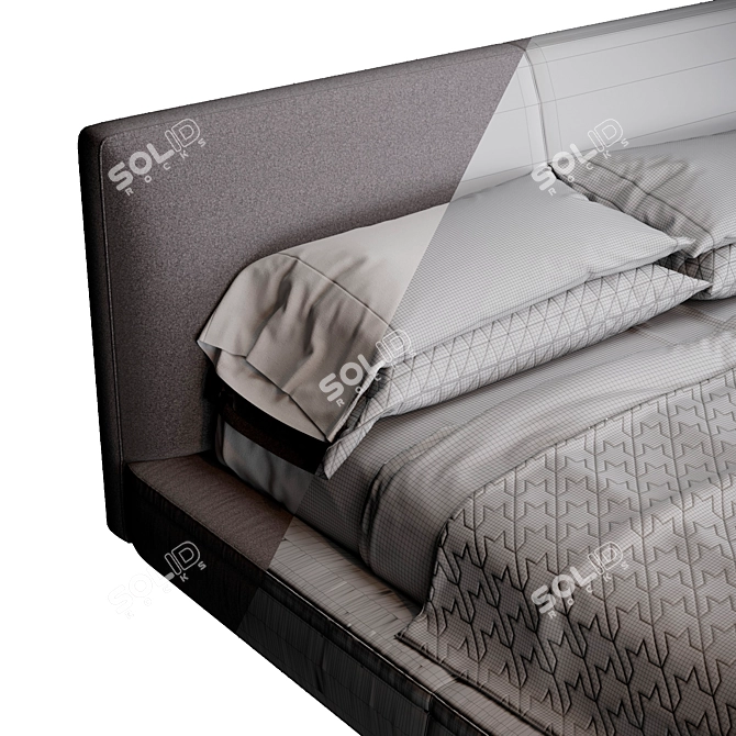 Richard Italian Bed: Elegant and Contemporary 3D model image 3