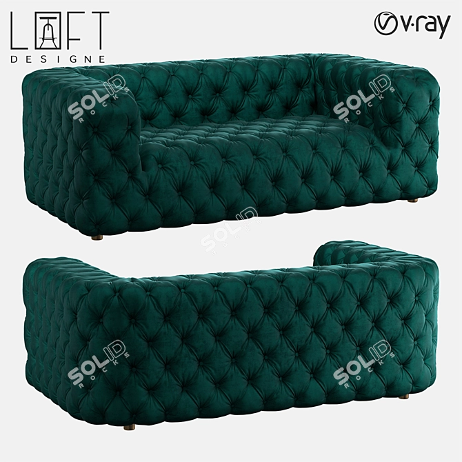 LoftDesigne 2006 Sofa: Stylish and Comfortable 3D model image 1