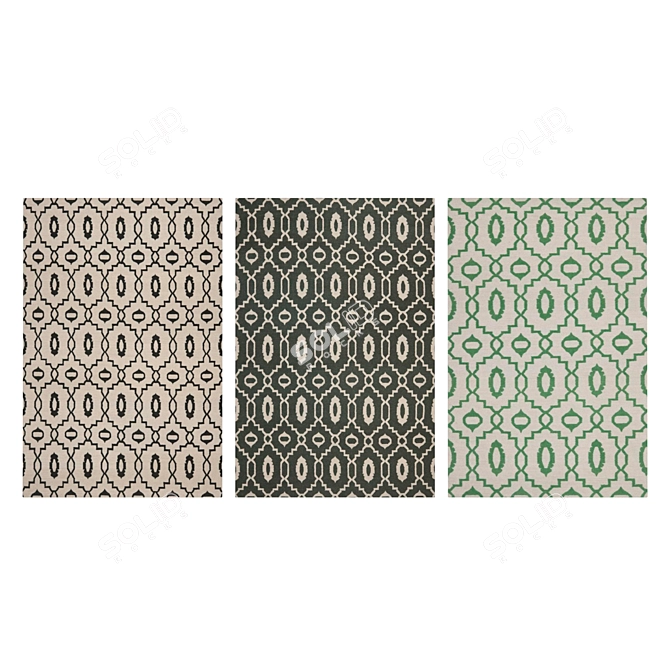 Title: Luxury Set of Textured Carpets 3D model image 3