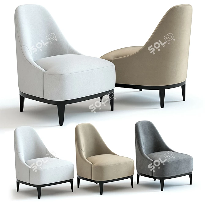 Title: Stanley Armchair: Elegant & High-detail Design 3D model image 1