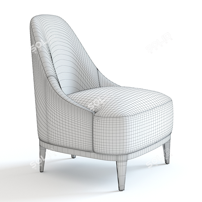 Title: Stanley Armchair: Elegant & High-detail Design 3D model image 2