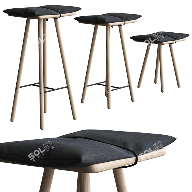 Georg Stool: Scandinavian Chic 3D model image 1