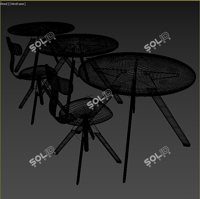 Modern Round Dining Table: The Wild Bunch 3D model image 3