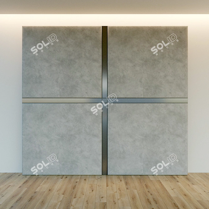 Elegant Soft Panel Wall: Versatile Decor Element 3D model image 2