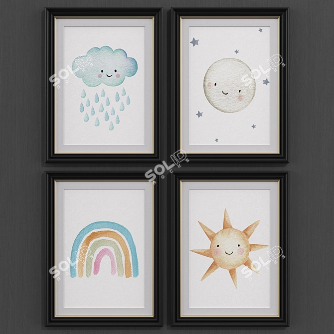 Modern Baby Weather Set 3D model image 1