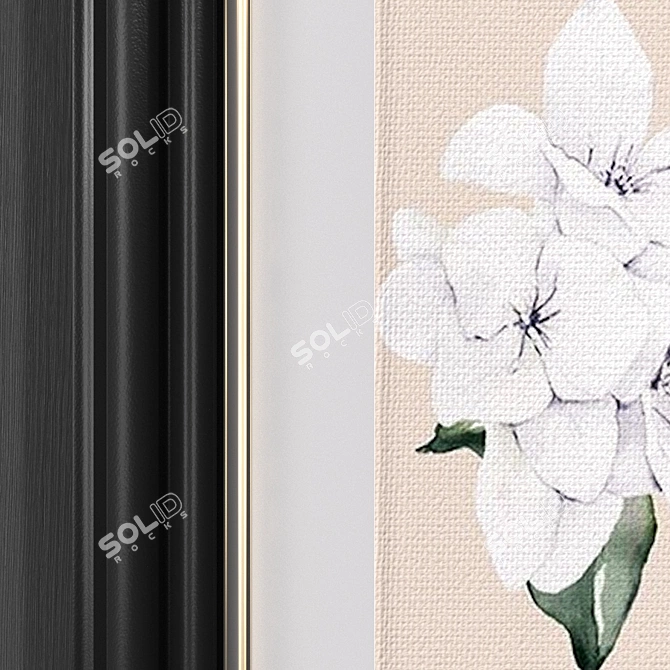 Modern Floral Art Set 3D model image 3