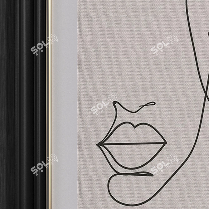 Contemporary Line Art Collection 3D model image 3