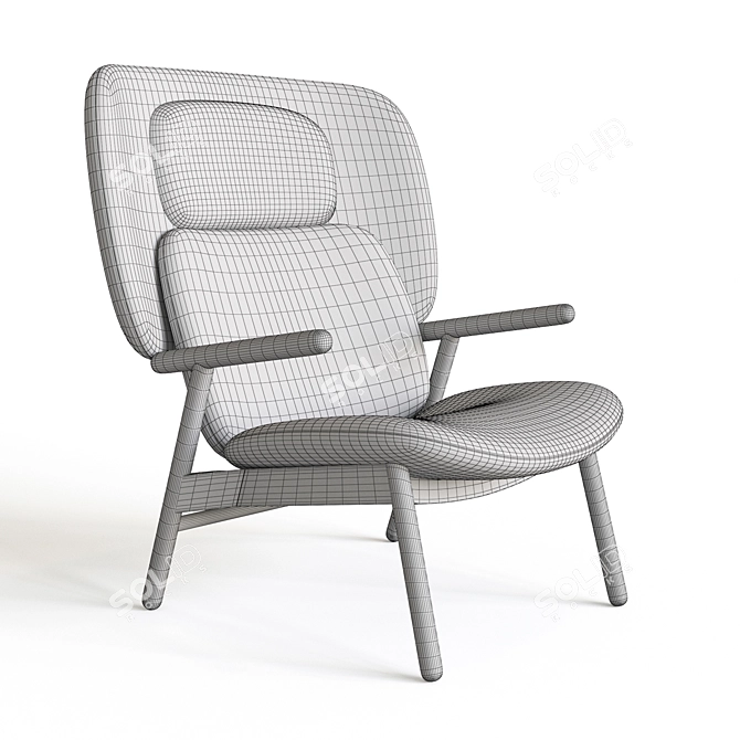 Geometric Elegance: Bolia Cosh Armchair 3D model image 3