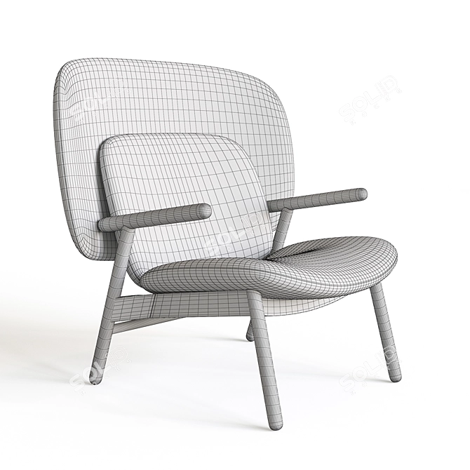 Stylish Cosh Armchair: Geometric Design 3D model image 2