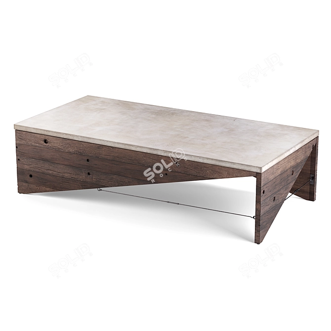 Sleek 3D Model Kurt Coffee Table 3D model image 1