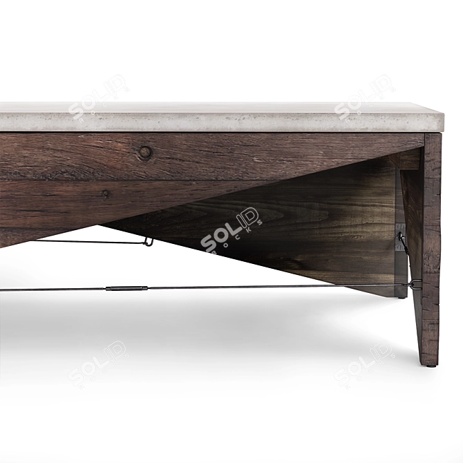 Sleek 3D Model Kurt Coffee Table 3D model image 2