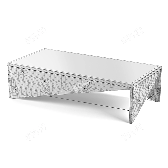 Sleek 3D Model Kurt Coffee Table 3D model image 3