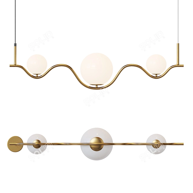 Wave-inspired Glass Designer Lamp
 
(Translation: Лампа волну-вдохновленный дизайн 3D model image 2