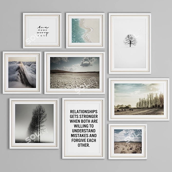 Multi-Frame Wall Decor Set 3D model image 1