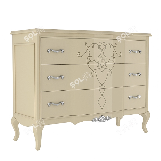 Elegant Venetian Memory Drawers 3D model image 1