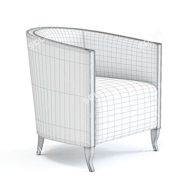 Kenzo Armchair: Stylish Comfort 3D model image 2