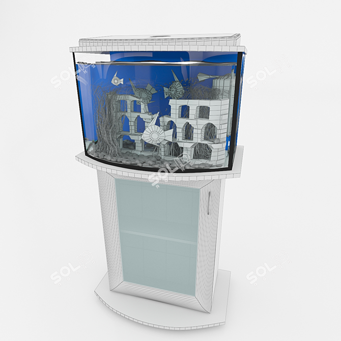 Aquarium and Cupboard Combo: AquaPlus STD 3D model image 1