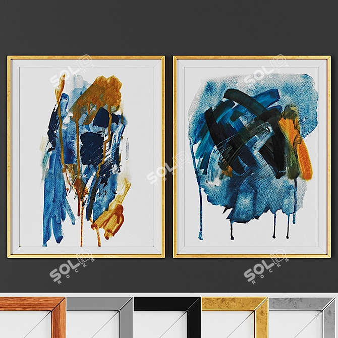 Contemporary Picture Frame Set 3D model image 1