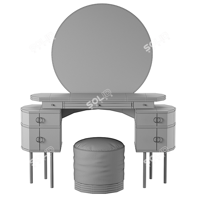 Elegant Zelda Vanity Table by Devon & Devon 3D model image 3