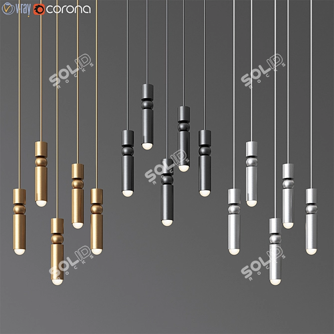 Sleek Fulcrum Light: A Lee Broom Masterpiece 3D model image 1