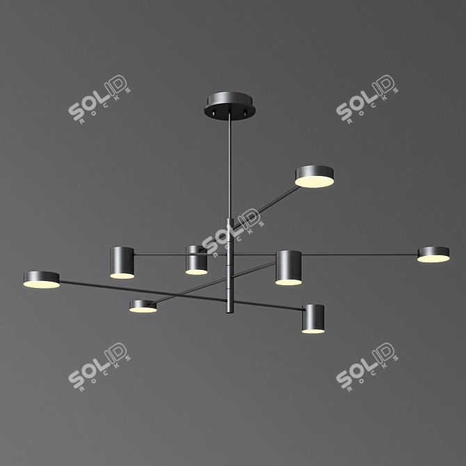 Sunshine LED Ceiling Chandelier: Minimalist Elegance 3D model image 3