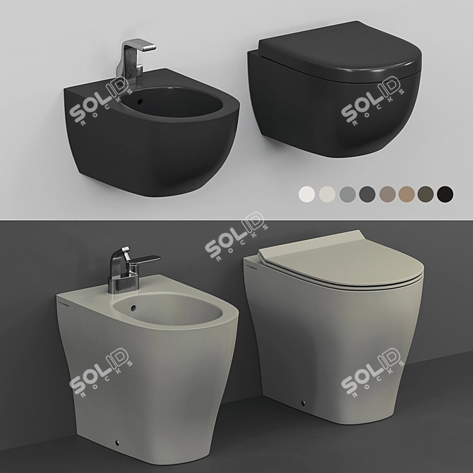 Flaminia App: Compact Bidet WC 3D model image 1