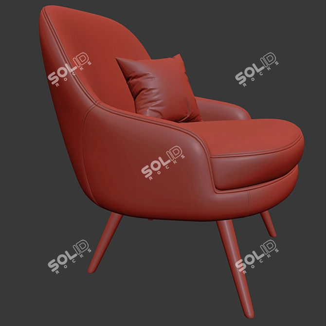 Walter Knoll Armchair: Stylish Comfort for Your Home 3D model image 3