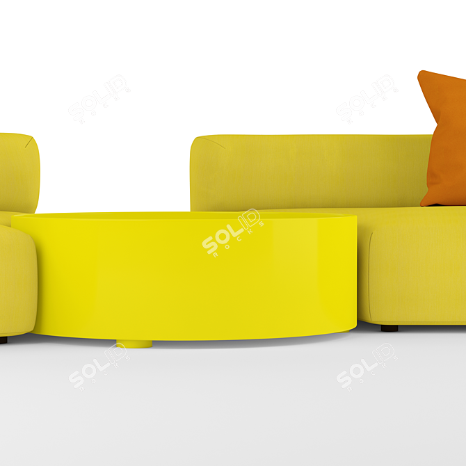 Elegant and Spacious Paola Lenti Sofa 3D model image 3