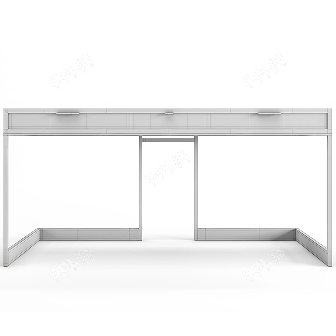 Modern Wshbone Drawer Desk 3D model image 2