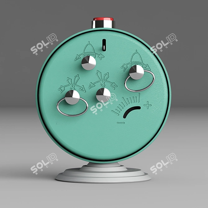 Retro SLAVA Alarm Clock 3D model image 3