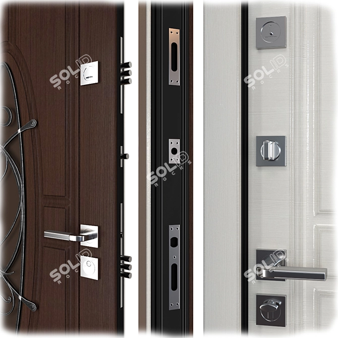 Coliseum Metal Entrance Door: Your Frame 3D model image 2