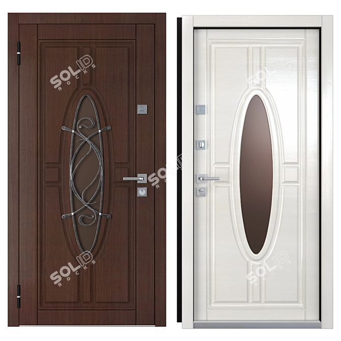 Coliseum Metal Entrance Door: Your Frame 3D model image 3