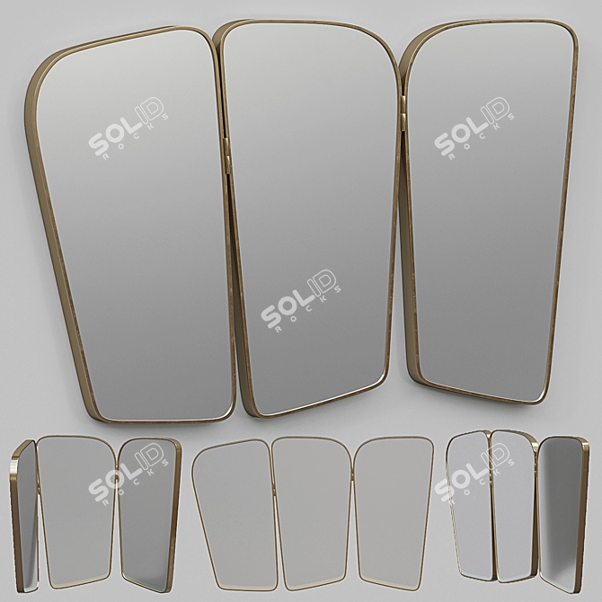 Elegant Wilde Mirror - Essential Home 3D model image 1