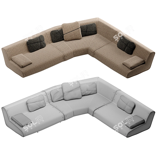 Poliform Sydney: Elegant and Versatile Sofa 3D model image 2