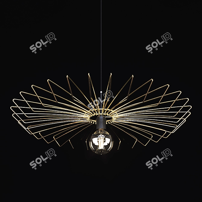 Elegant Gold Chandelier - Nowodvorski Umbrella 3D model image 3