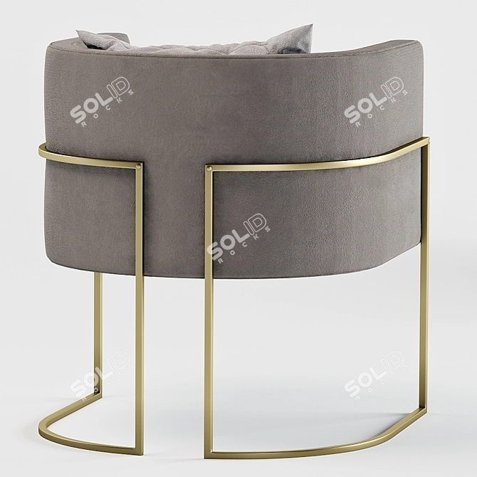 Sleek Modern Armchair 3D model image 2