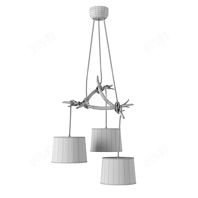 Elegant Sabina Chandelier: 6176 OHM 3D model image 2