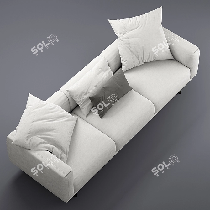 Title: Flou Binario 3-Seat Sofa 3D model image 3