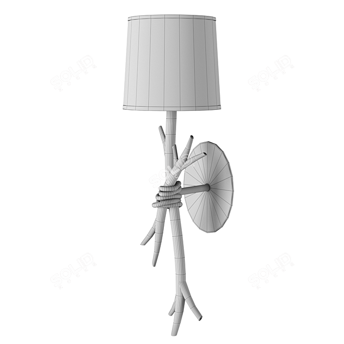 Sabina Sconce: Elegant Beige Wall Light 3D model image 2