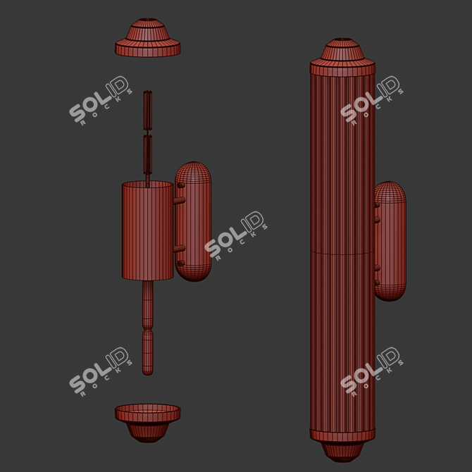 Tubo: Sleek Wall Lamp Design 3D model image 2